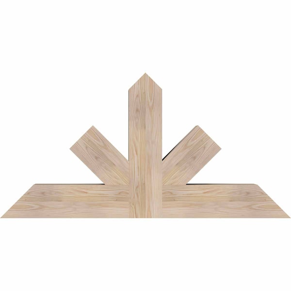Ekena Millwork Saratoga Smooth Timber Gable Bracket, Douglas Fir, 48"W x 24"H x 5 1/2"D x 5 1/2"F, 12/12 Pitch GBW048X24X0606SAR00SDF - main